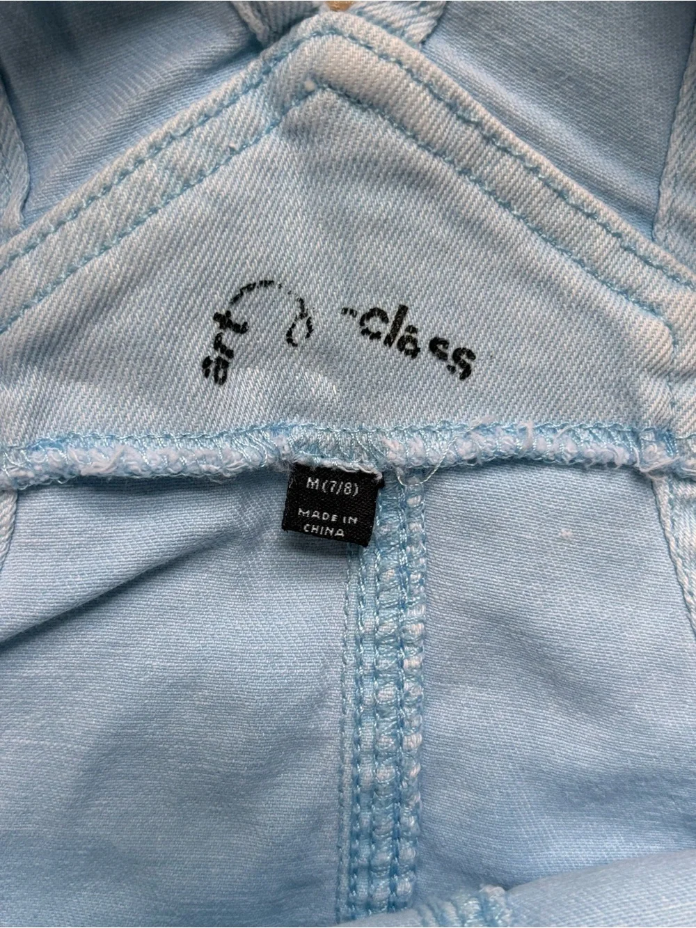 Girls art class Light Blue Denim Overall Dress
